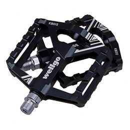 ASUD Mountain Bike Pedal KB012 Cr-Mo Spindle 9 / 16" DU Sealed Bearings Alloy Bike Pedals for road bikes, mountain bike MTB, triathlon, etc, Black