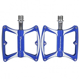 Keenso Spares Keenso 1 Pair Bike Pedal, Metal Bicycle Pedals Anti-Slip Hollow-Out Cycling Pedal Replacement for Mountain Bike Road Bike Replacement Parts(Blue)