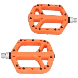 Keenso Spares Keenso 1 Pair Reinforced Nylon Bicycle Pedals Widen High Speed Bearing Pedals MTB Pedals Non-slip Mountain Bike Pedal Replacement (orange) Bicycles and Spare Parts