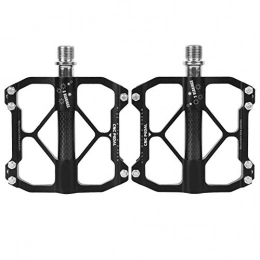 Keenso Spares Keenso Aluminium Alloy Bike Pedal, Mountain Bicycle Black Bearing Flat Pedals