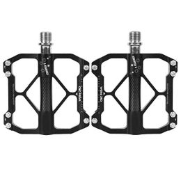 Keenso Spares Keenso Aluminium Alloy Bike Pedal, Mountain Bicycle Black Bearing Flat Pedals Bicycles and Spare Parts