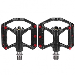 Keenso Spares Keenso Bike Pedals Set, Carbon Fiber Mountain Bike Pedals Road Bike Selflocking Pedals Metal Bicycle Pedals Replacement Cycling Accessory