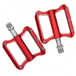 Keenso Spares Keenso Mountain Bike Pedals, 1 Pair Aluminum Alloy Mtb Pedals Lightweight Self‑lubricating Bearing Road Bike Pedals(Red)