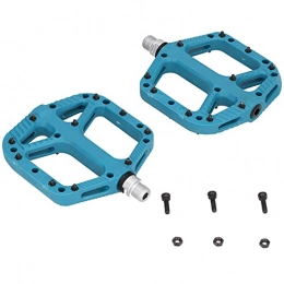 Keenso Spares Keenso Nylon Bike Pedals, 1 Pair Non-slip Bicycle Pedals Widen High Speed Bearing Pedals MTB Pedals Mountain Bike Pedal Replacement Cycling Accessories(blue)