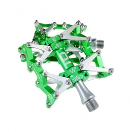 Keliour Bike Pedals Mountain Bike Pedals 1 Pair Aluminum Alloy Antiskid Durable Bike Pedals Surface For Road MTB Bike 5 Colors (Q1) for BMX MTB and Road Bike (Color : Green)