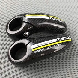 KJKM AZZ 1 Pair 3K Full Carbon Fiber Mountain Bike Vice Grip Bicycle Handle (Color : Yellow)