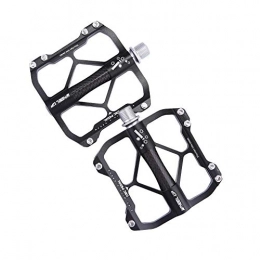KOBWA Spares KOBWA Mountain Bike Pedal 6061 Aluminum Alloy 3 Palin Bearing Bicycle Accessories with Non-slip Grip Spikes(Black)