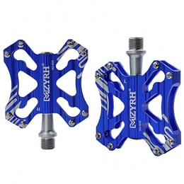 KP&CC Spares KP&CC Bicycle Cycling Bike Pedals 3 Bearing Flat Pedals Non-slip Durable Removable Anti-slip Nail Fits Most Bicycles, Blue