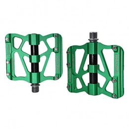 KP&CC Spares KP&CC Bicycle Cycling Bike Pedals 3 Bearing Pedals Aluminum Alloy Design, and Wide Tread Fits Most Bicycles, Green