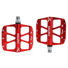 KP&CC Spares KP&CC Bicycle Cycling Bike Pedals 3 Bearing Pedals Ergonomic Design Waterproof and Dustproof Fits Most Bicycles, Red