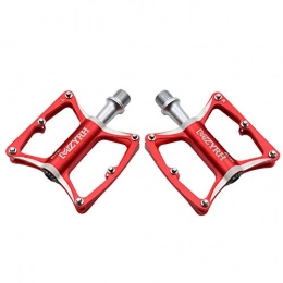 KP&CC Spares KP&CC Bicycle Cycling Bike Pedals Aluminum Flat Foot Pedal High Strength Bearing Ultralight Durable Fits Most Bicycles, Red