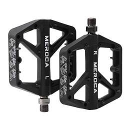 Leeadwaey Bicycle Mountain Bike Pedals BMX Sealed Bearing 9/16'' Wide Platform Black