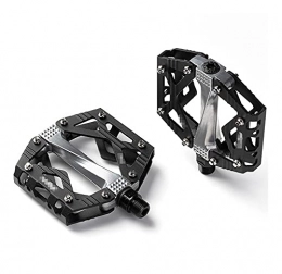 liangzai Spares liangzai Ultralight Bicycle Pedals Flat Alloy Pedals Mountain Bike Pedals Fit For 9 / 16" Sealed Bearings Pedals Non-Slip Flat Pedals hilarity (Color : Black)