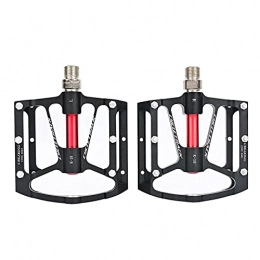 LIANGZHI Bicycle pedal aluminum alloy ultra-light road mountain bike bearing pedal bicycle pedal 6 bearing, accessories size: 123 * 101 * 13MMï¼ˆBlackï¼‰