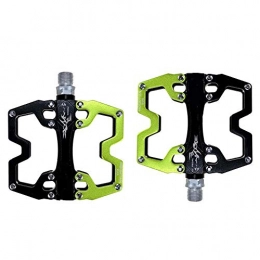 LIERSI Spares LIERSI Bicycle Cycling Pedals, Aluminum Anti Slip Durable Mountain MTB Bike Pedals Ultralight Cycling Road Bike Hybrid Pedals 9 / 16 Inch, Green