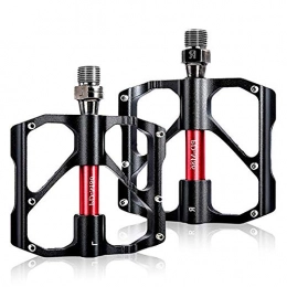 Gimitunus-BikeP Mountain Bike Pedal Lightweight Bike Pedals, Bike Pedals, Bicycle Pedals 9 / 16 Inch Spindle Universal Cycling Pedals Aluminium Alloy Lightweight Mountain Bike Pedal for MTB, Road Bicycle, BMX ( Color : Black )