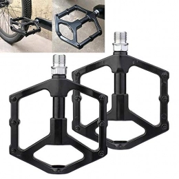 BGGPX Mountain Bike Pedal Lightweight Mountain Bike Bicycle Pedals Aluminum Alloy Big Foot For MTB Road Bike Bearing Pedals Bicycle Bike Adapter Parts (Color : Black)