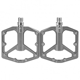 Longzhuo Mountain Bike Pedals,1 Pair ZTTO Mountain Bike Pedals Aluminium Alloy Non‑Slip Bicycle Platform Flat Pedals(silver)