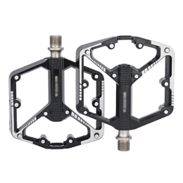 LSRRYD Mountain Bike Pedal LSRRYD MTB Lightweight Aluminum Alloy Pedals Mountain Bike Pedals 3 Sealed Bearing Non-Slip Bicycle Platform Pedals For BMX 9 / 16" (Color : Black)