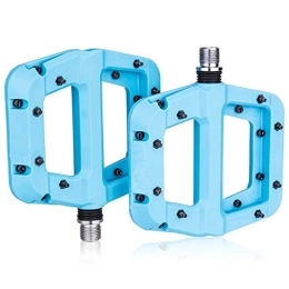 LSRRYD  LSRRYD MTB Pedal Mountain Road Bike Pedals 2 Bearing Non-Slip Lightweight Nylon Fiber Bicycle Platform Pedals for bicycle BMX (Color : Blue)