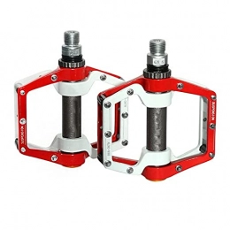Lwieui Spares Lwieui Bike Pedals Bicycle Pedal Bike Platform Pedal Flat Sealed Bearing Pedals Cycling Accessories Pedals (Color : Red, Size : 12.5x10x3.5cm)