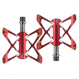 MAIKONG Mountain Bike Pedal MAIKONG Bicycle Pedal, Mountain Bike Pedal, Aluminum Alloy, Chrome Molybdenum Steel Bearing, Suitable for Bicycles, Mountain Bikes, Red