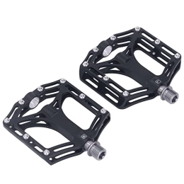 Metal Bike Pedals, Dustproof 1 Pair High Hardness Road Bike Pedals for MTB Bike for Mountain Bike (Black)