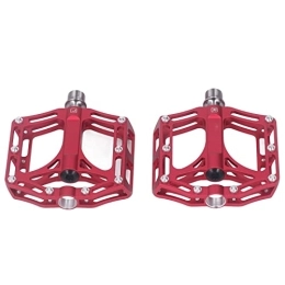 Changor Spares Metal Bike Pedals, High Hardness Alloy Road Bike Pedals Lightweight 1 Pair for BMX Bike for Mountain Bike(Red)