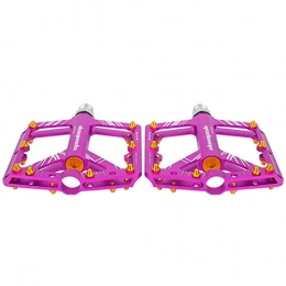 minifinker Mountain Bike Pedal minifinker Anti-Skid Pins BIKEIN Bicycle Accessories Aluminium Alloy BIKEIN 9 / 16 Ultralight Aluminium Alloy Mountain Road Bike Pedal, for Mountain Bike(purple)