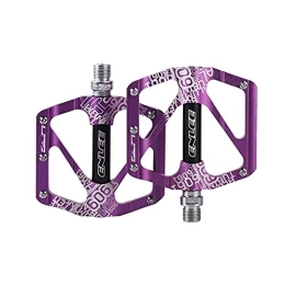 SUFUL Spares Mountain bike, bicycle, bicycle, aluminum alloy bearing pedal, ultra-light bearing non-slip pedal (Purple)