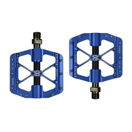 JEMETA Spares Mountain Bike Pedal Aluminum Alloy Bearing Pedal Non-slip Pedal Bicycle Accessories replace (Color : Blue)