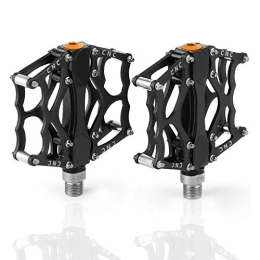 Samine Mountain Bike Pedal Mountain Bike Pedals Bicycle Pedal Platform Flat Cycling Ultra Sealed Bearing Aluminum Alloy Black