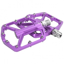 01 02 015 Spares Mountain Bike Pedals, Bicycle Platform Flat Pedals Micro‑groove Design for Outdoor for Road Bikes for Mountain Bikes(Purple)