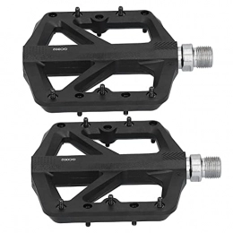 Shanrya Mountain Bike Pedal Mountain Bike Pedals, DU Sealed Bearing Black Bicycle Antiskid Pedals Nylon Fiber Bearing Bike Pedals for Road Bikes for Cycling Enthusiasts