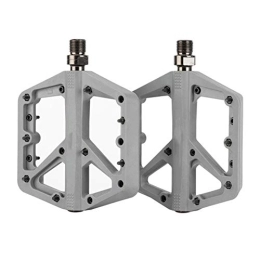 BEP Spares Mountain Bike Pedals, Non Slip Nylon DU Bearing Palin Bicycle Pedals for Mountain Road Trekking Bike, Gray