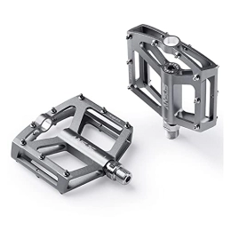 CNRTSO Spares Mountain Bike Pedals Platform Bicycle Flat Alloy Pedals 9 / 16" Sealed Bearings Pedals Non-Slip Alloy Flat Pedals Bike pedals (Color : A015 Titanium)