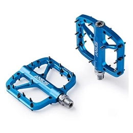 CNRTSO Spares Mountain Bike Pedals Platform Bicycle Flat Alloy Pedals 9 / 16" Sealed Bearings Pedals Non-Slip Alloy Flat Pedals Bike pedals (Color : Blue)
