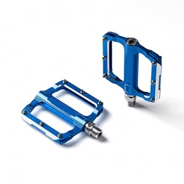 WAZDV Mountain Bike Pedal Mountain Bike Pedals Platform Bicycle Flat Alloy Pedals 9 / 16" Sealed Bearings Pedals Non-Slip Alloy Flat Pedals (Color : A006-Blue)
