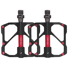 Clicitina Mountain Bike Pedal Mountain Bike Platform Pedal Flat Aluminium Alloy Bearing Pedal Anti Bicycle Bunting Children (Black, One Size)