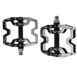 KuaiKeSport Spares Mtb Bike Pedals, Cycling Pedals Ultralight Aluminum Alloy Bicycle Bearing CNC Pedals MTB Mountian Bike Road Bike Pedals Outdoor Sports Parts, Bicycle Road Bike Pedals Durable, Silver