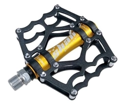 CNRTSO Spares MTB Mountain Bike Pedals Aluminum Alloy Bike Footrest Big Flat Ultralight Cycling Pedal Bike pedals (Color : Gold)