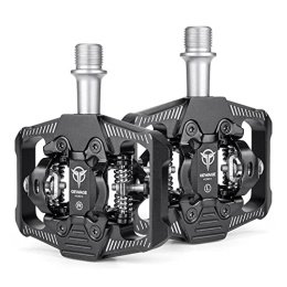 Karlak Spares MTB Pedals, -sided Clip Pedals MTB Pedals Cycling Pedals with Cleats Replacement For SPD Mountain Bicycle Pedal System
