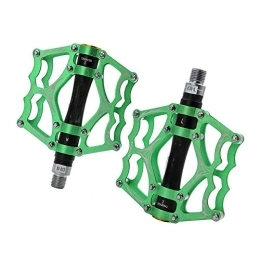 Mu Spares MU Bicycle Bike Pedals, Aluminium Cycling Bike Pedals with Sealed, Mountain Bike Pedals, 3 Bearing Composite 9 / 16 Bicycle Pedals, Green