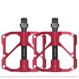 MW Mountain Bike Pedal MW Mountain Bicycle Pedals, Aluminium Alloy Bearings Pedals, Mountain Bike Non-Slip Pedals, Fit Most Adult Bikes, 1 Pair, red