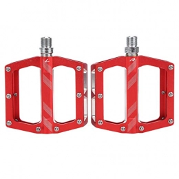 Okuyonic Spares Okuyonic Bike Pedals, Flat Pedal High Strength Road Bike Pedals Mountain Bike Pedal Durable Ultralight Aluminum Alloy Concave Platform for Bicycle Pedals Mountain Bike(red)