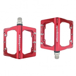 0 Outdoor Spares Outdoor Aluminum Alloy Mountain Bike Pedals 9 / 16 Cycling Four Pcs Sealed Bearing Bicycle Pedals, Red