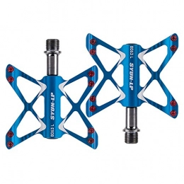 0 Outdoor Spares Outdoor Mountain Bike Pedals 9 / 16 Cycling Three Pcs Sealed Bearing Bicycle Pedals, Blue