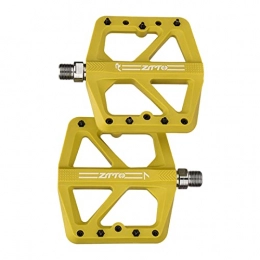 perfeclan Spares Perfeclan Road Bike Pedals Sealed Bearing Mountain Bicycle Pedals Lightweight Wide Platform Cycling Pedal BMX MTB Universal Lightweight Pedal - Yellow