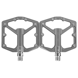 minifinker Mountain Bike Pedal Platform Flat Pedals, 1 Pair Mountain Bike Pedals Hollow Design for Mountain Bikes / Road Bikes(Titanium Color)