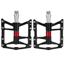 Pwshymi Spares Pwshymi Lightweight Bicycle Replacement Parts robust Aluminum Alloy Mountain Road Bike Pedals exquisite workmanship for Home Entertainment for Training Competition(black)